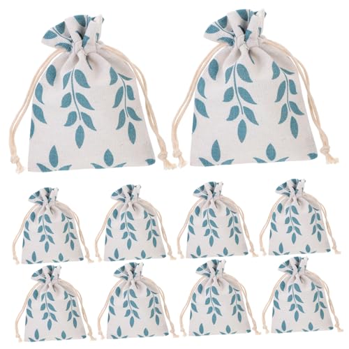 Alipis Verpacken Dekorieren Tasche Süßigkeiten Taschen Schmuck Beutel Blatt Druck Kordelzug Beutel von Alipis