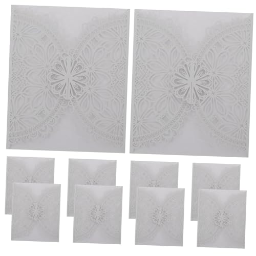 Alipis 10Stücke Einladungskarten Zur Hochzeit Papierkunst Einladungskarten Mit Umschlägen Romantisches Design Für Hochzeitsfeiern Geburtstagsfeiern Und Besondere Anlässe Hochwertige von Alipis
