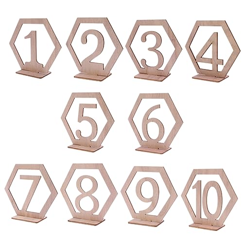 Alipis 10Stücke Holz Hochzeit Tischnummern Mit Halter Dekorative Für Hochzeitstische Moderne Tischdekoration Für Feierlichkeiten Und Veranstaltungen Design Für Hochzeiten Alipis 10Stücke Holz Hochzeit Tischnummern Mit Halter Dekorative Für Hochzeitstische Moderne Tischdekoration Für Feierlichkeiten Und Veranstaltungen Design Für Hochzeiten von Alipis
