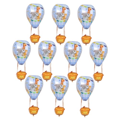 Alipis 10Stücke Teiliges Heißluftballon Folienballons Für Geburtstags Und Hochzeitsdekorationen Strapazierfähige Aluminiumfolie Stichfest Vielseitig Einsetzbar Für Partys Und Feiern von Alipis