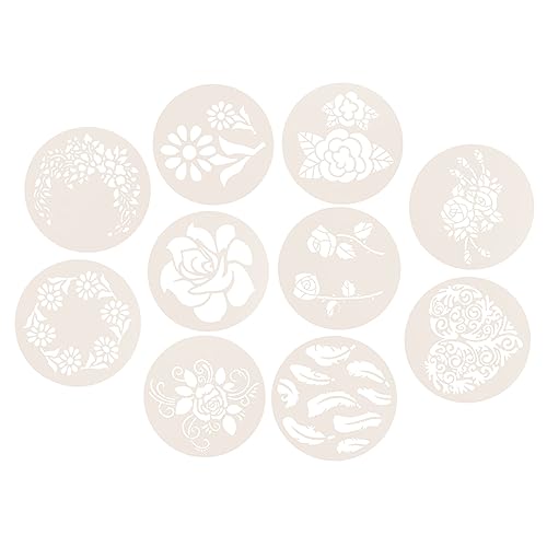 Alipis 10Stücke Wiederverwendbare Malerei Vorlagen für Kaffee und Kuchen Flexible Schablonen für Kreative Dekoration für Erwachsene für Latte Cappuccino Alipis 10Stücke Wiederverwendbare Malerei Vorlagen für Kaffee und Kuchen Flexible Schablonen für Kreative Dekoration für Erwachsene für Latte Cappuccino von Alipis