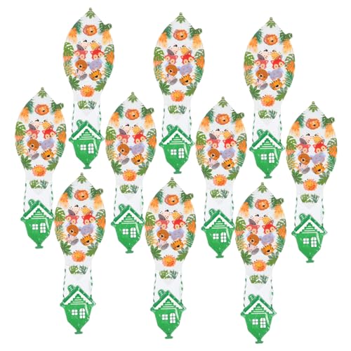 Alipis Niedliche Heißluftballon-dekorationen Im Tierstil 10 Stück Aluminiumfolienballons Für Partys Hochzeiten Und Raumdekoration von Alipis