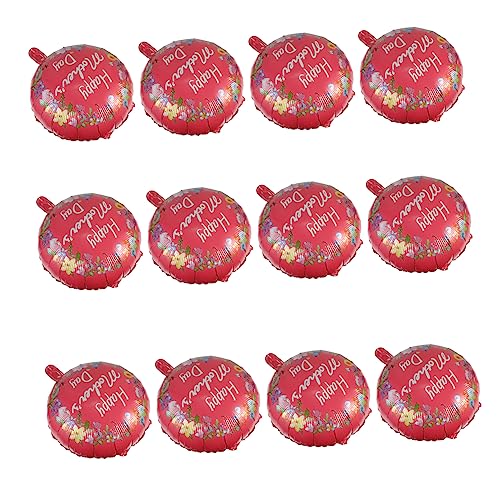 Alipis 12 Stück Aluminiumfolie Ballons für Muttertag Dekorative Partybedarf Rosé mit Blumenkranz Festliche Luftballons für Fröhliche Anlässe von Alipis