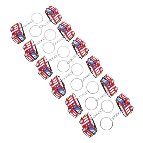 Alipis 12 Stück Teiliges Feuerwehr Schlüsselanhänger mit Stilvollem Feuerwehrauto Design Kinderfreundliche Partygeschenke für Feuerwehr Geburtstag Deko und Dankeschön für Jungen und von Alipis