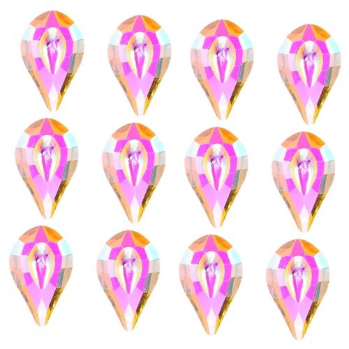 Alipis 12 Stück Teiliges Kristall Prisma Klare Hängende Dekoanhänger Facettierte Lichtkristalle für Kronleuchter Fenster Hochzeit und Regenbogenfarben Schimmernde Pendants Alipis 12 Stück Teiliges Kristall Prisma Klare Hängende Dekoanhänger Facettierte Lichtkristalle für Kronleuchter Fenster Hochzeit und Regenbogenfarben Schimmernde Pendants von Alipis