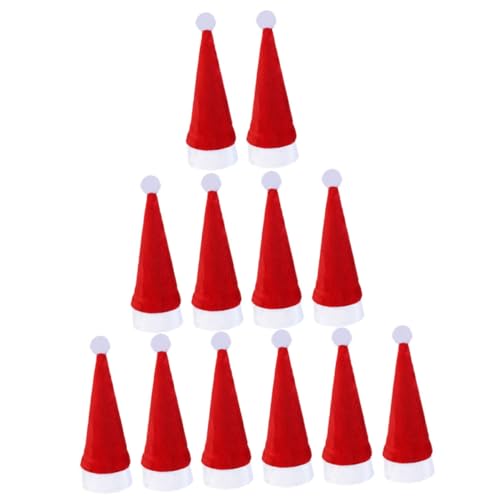 Alipis 12 Stück Teiliges Mini Weihnachtsmützen aus Weichem Vielseitig als Lollipop Hut Besteckhalter Flaschen und Weihnachtsdeko Atmungsaktiv und Leicht für Festliche Tischdekoration von Alipis