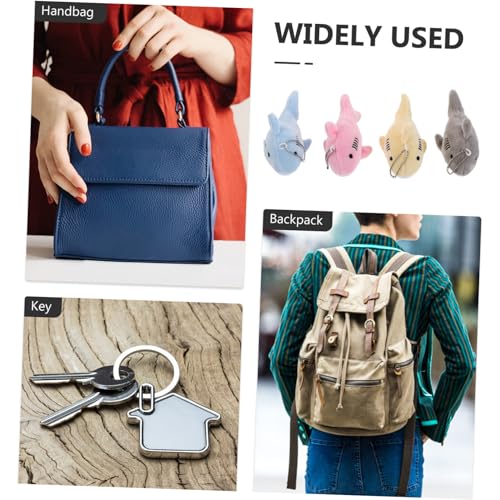 Alipis 12 Stück Teiliges Plüsch Mini Hai Schlüsselanhänger Bunte Niedliche Tieranhänger als Taschen Rucksackcharms Meeres-Themen Partygeschenke für Geschenkbeutelfüllung von Alipis