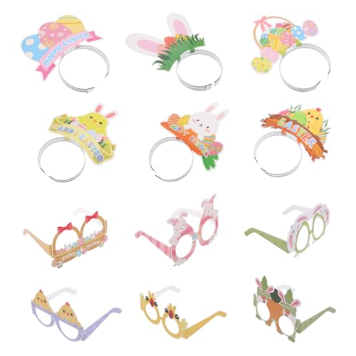 Alipis 12St Ostern Stirnband Hasenbrille Häschen-Brillengestelle Kinderparty-Brille Partybrille für igelkostümkinder ostern Ostergläser kreative brillen für Papier Alipis 12St Ostern Stirnband Hasenbrille Häschen-Brillengestelle Kinderparty-Brille Partybrille für igelkostümkinder ostern Ostergläser kreative brillen für Papier von Alipis