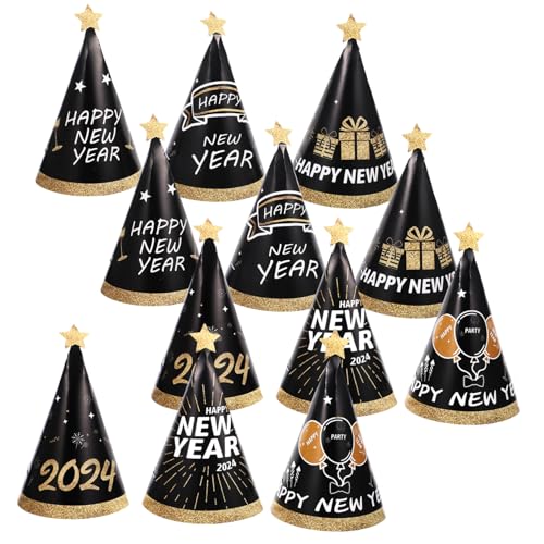 Alipis 12St Partyhüte für das Neue Jahr Jahresfeier Frohes Jahr Hüte Jahre Hut Silvestermützen Grad Happy Times neujahrswunsch Frohes neues Jahr 2024 Dekore Partypapierhüte für Erwachsene Alipis 12St Partyhüte für das Neue Jahr Jahresfeier Frohes Jahr Hüte Jahre Hut Silvestermützen Grad Happy Times neujahrswunsch Frohes neues Jahr 2024 Dekore Partypapierhüte für Erwachsene von Alipis