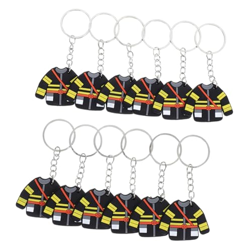 Alipis 12Stücke Feuerwehrmann Schlüsselanhänger im Feuerwehruniform Design Süße Schlüsselanhänger für Partydekorationen Vielseitige Taschen und Autoschlüssel Accessoires von Alipis