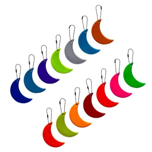 Alipis 14 Stück Teiliges Reflektierendes Schlüsselband mit Mondförmigem Anhänger für Sichtbarkeit bei Nacht Sicherheitsreflektor für Rucksäcke Taschen und Sportaktivitäten für Erwachsene Alipis 14 Stück Teiliges Reflektierendes Schlüsselband mit Mondförmigem Anhänger für Sichtbarkeit bei Nacht Sicherheitsreflektor für Rucksäcke Taschen und Sportaktivitäten für Erwachsene von Alipis
