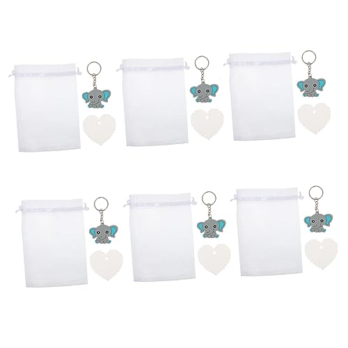 Alipis Einzigartiges Pvc-elefanten-schlüsselanhänger- – 15 Stück Mit Organzabeutel Ideal Für Babypartys Und Kinderpartys von Alipis