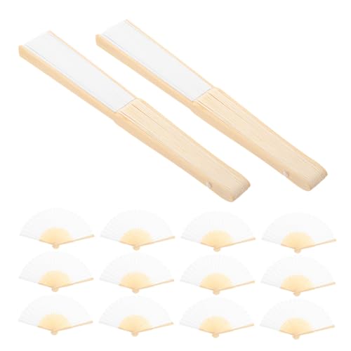 Alipis 15 Stück Teiliges Faltbare Weiße Papierfächer aus DIY Handfächer zum Bemalen Klappfächer für Hochzeit Partydekoration Kreative Bastelidee für Frauen von Alipis