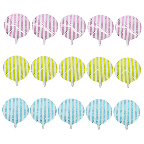 Alipis 15 Stück Teiliges Runde Folienballons Candy Farben Gestreift Strapazierfähig und Vielseitig für Geburtstag Hochzeit Partydekoration und Fotorequisiten Einfach Aufzublasen und Alipis 15 Stück Teiliges Runde Folienballons Candy Farben Gestreift Strapazierfähig und Vielseitig für Geburtstag Hochzeit Partydekoration und Fotorequisiten Einfach Aufzublasen und von Alipis