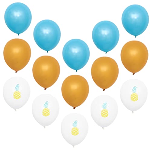 Alipis 15st Ananas-latexballon Ballonrequisiten Für Das Szenenlayout Ananas-ballon Partyballons Ballons Am Strand Girlandendekor Hawaiianische Latexballons Sommer Emulsion Bankett von Alipis