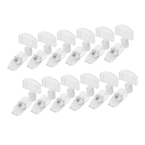 Alipis 16 Stück Werbeclip Clip-Schilder Etikettenhalter hängend Fan-Shop Anzeige Preisschildständer Clips für Einzelhandelsschilder Namensschild-Clips Einzelhandelsbedarf Abs Transparent von Alipis