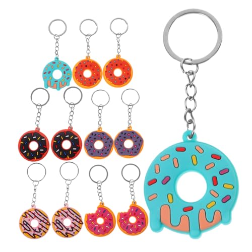 Alipis 18 Stück Teiliges Donut Schlüsselanhänger aus Flexiblem PVC Cartoonartige Dekorative Taschen und Rucksackanhänger Leicht und Süßes Design für Schlüssel und Accessoires für Alltag von Alipis