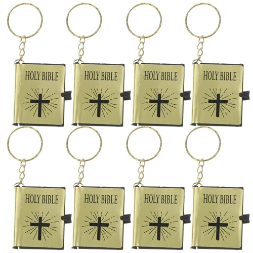 Alipis 18Stücke Miniatur Buch Schlüsselanhänger Religiöse Kreuz Schlüsselring Dekorativer Schlüsselanhänger für Taufe und Feste Alipis 18Stücke Miniatur Buch Schlüsselanhänger Religiöse Kreuz Schlüsselring Dekorativer Schlüsselanhänger für Taufe und Feste von Alipis