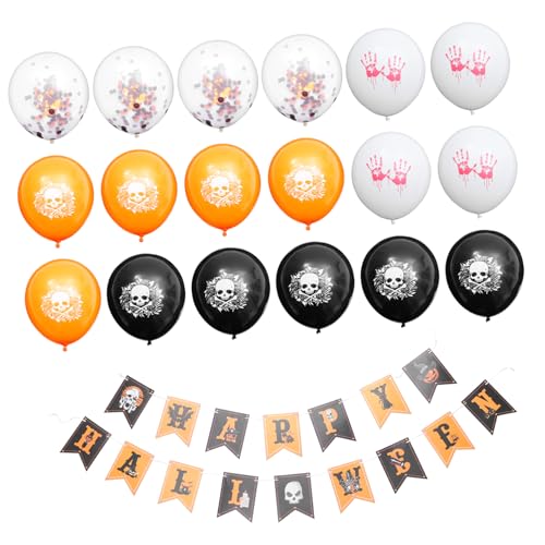 Alipis 19Stücke Teiliges Halloween Ballon Mit Ballondekorationen Und Hängenden Bannern Für Grusel Partys Zur Dekoration Von Halloween Mottopartys Und Feiern Alipis 19Stücke Teiliges Halloween Ballon Mit Ballondekorationen Und Hängenden Bannern Für Grusel Partys Zur Dekoration Von Halloween Mottopartys Und Feiern von Alipis