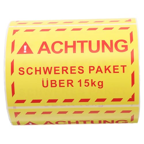 Alipis 1Rolle Übergewicht Aufkleber Warnaufkleber für Schwere Pakete Langlebig Sichtbares Design für Transport von Alipis