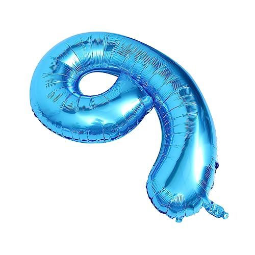Alipis 1stk Digitaler Aluminiumfolienballon Junge Ballon Party-aluminiumfolienballon 40-zoll-hängeballon Festival-ballon Bunte Luftballons Blauer Ballon Nummer Dekorationen Anzahl von Alipis