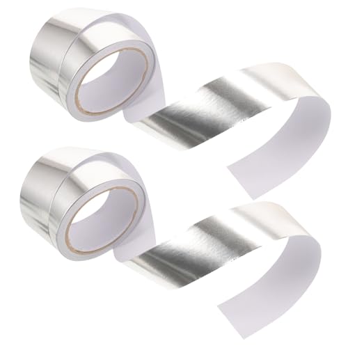 Alipis 2 Rollen Folienband Isolierband Aus Aluminiumfolie Klebeband Folienisolierung Bänder Aus Aluminiumfolie Folienisolierband Wärmewiderstandsband Kfz-isolierband Wärmedämmband Silber von Alipis