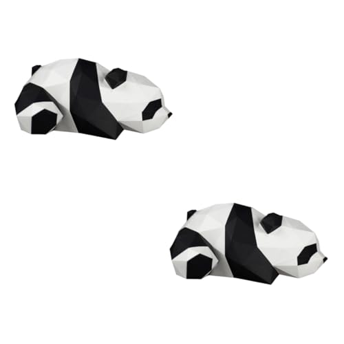 Alipis Spielzeug Für Kinder 2 STK 3D-Papiermodell Panda-Rätsel für Erwachsene Origami-Papier Dekor Stereoskopisches Papiermodell Ornament-Spielzeug Tier schmücken Spielset Für Kinder von Alipis