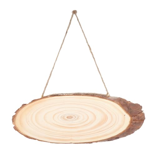 Alipis 2 STÜCK Oval Naturbelassene Holzscheiben Unvollendete Baumscheiben zum Basteln DIY Holzplättchen für Kreative Tür und Wanddekoration Breit mit Natürlichem Holzmaserungsmuster von Alipis