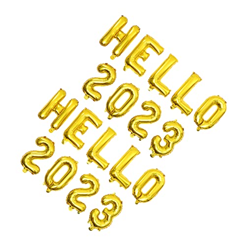Alipis 2 Sets Dekorative Ballons Zur Neujahrsfeier Goldene Hello 2023 Buchstaben Und Luftballons Für Festliche Dekoration Ideal Für Partys Und Feierlichkeiten Luftballons Alipis 2 Sets Dekorative Ballons Zur Neujahrsfeier Goldene Hello 2023 Buchstaben Und Luftballons Für Festliche Dekoration Ideal Für Partys Und Feierlichkeiten Luftballons von Alipis