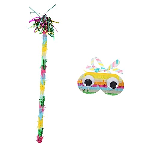 Alipis 2 Sätze Piñata Mädchenspielzeug Kinderspielzeug Pinata-Requisite für Kinder Partygeschenke für Kinder Gläser Spielzeuge Pinata-Stick für Mädchen Dekoration für Geburtstagsfeiern von Alipis
