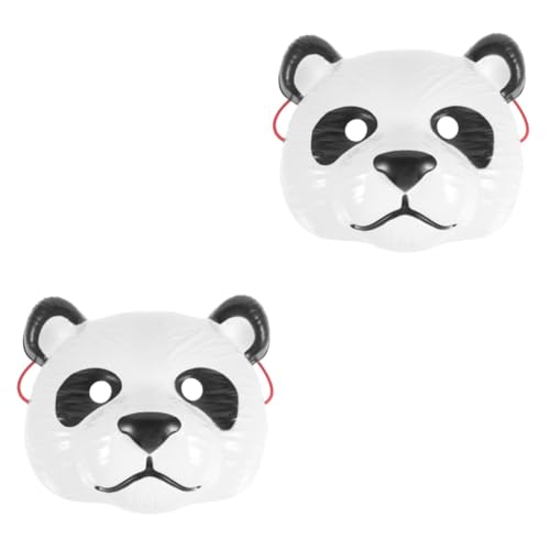 Alipis 2 Stück Cartoon Panda Maske für Halloween Geburtstagsfeiern und Partys Wiederverwendbare Tiermaske aus Niedliches Design für Kostüme für Erwachsene von Alipis