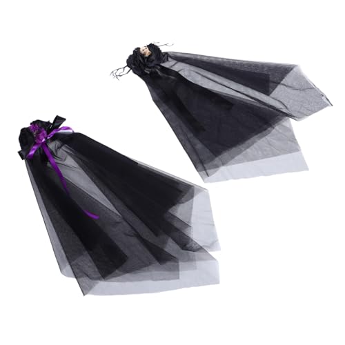 Alipis 2 Stück Gothic Haar-accessoire Schwarzes Blumenschleier- Leicht und Bequem Mystischer Brautschleier für Halloween Cosplay Party Renaissance Vielseitig Kombinierbar Alipis 2 Stück Gothic Haar-accessoire Schwarzes Blumenschleier- Leicht und Bequem Mystischer Brautschleier für Halloween Cosplay Party Renaissance Vielseitig Kombinierbar von Alipis