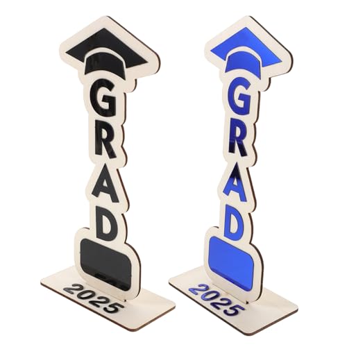 Alipis 2 Stück Graduation Tischdeko Holzabschlussschild Einzigartige Desktop Dekoration für Abschlussfeiern für Schlüssel und Schmuck Stilvolle Tischgestaltung von Alipis