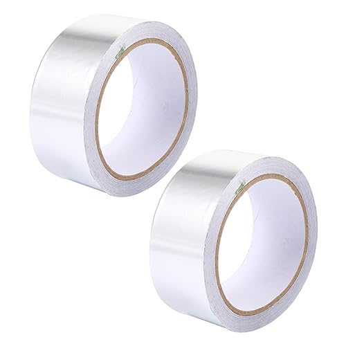 Alipis 2 Stück Hitzebeständiges Aluminium Klebeband Dickes Isolierband für Hochtemperaturanwendungen Selbstklebend für Reparaturen Dampfsperren von Alipis