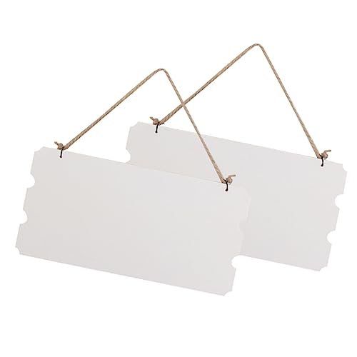 Alipis 2 Stück Holz Unfertige Plakette Diy Hängeschild Blanko für Laden Zuhause Weiß für Kreative Dekoration Beschriftung Alipis 2 Stück Holz Unfertige Plakette Diy Hängeschild Blanko für Laden Zuhause Weiß für Kreative Dekoration Beschriftung von Alipis