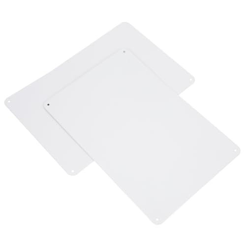 Alipis 2 Stück Leere Metalltafeln für Sublimation Vielseitige DIY Beschilderung für Geschäfte und Wetterbeständige Blechschild mit Vorgebohrten Löchern von Alipis
