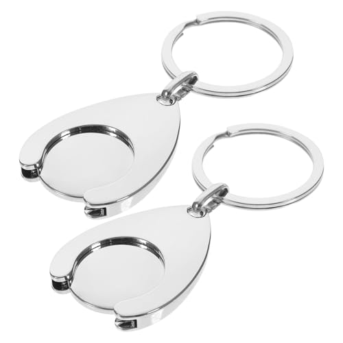 Alipis 2 Stück Metall Schlüsselanhänger mit Einkaufswagenchip Trolley Token Anhänger Robust Langlebig für Supermarkt Einkaufswagen als Schlüsselhalter Alipis 2 Stück Metall Schlüsselanhänger mit Einkaufswagenchip Trolley Token Anhänger Robust Langlebig für Supermarkt Einkaufswagen als Schlüsselhalter von Alipis