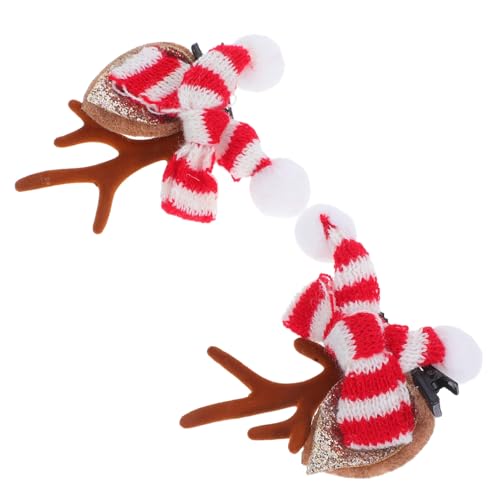 Alipis 2 Stück Niedliche Rentier Haarspangen aus Material Flexible Weihnachts-haarclips mit Hirschgeweih Design Farbecht und Vielseitig für Festliche Partys und Alltag Geeignet von Alipis