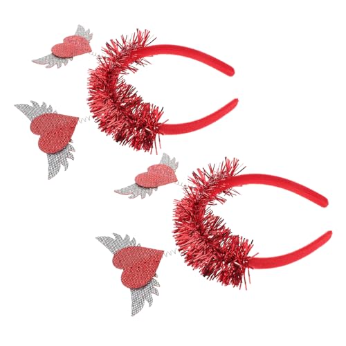 Alipis 2 Stück Rotes Herz Haarband mit Glitzer Stirnband Rutschfestes Valentinstag Accessoire für Kostüme Partydekorationen und Bühnenauftritte Funkelndes Stirnband für Frauen und Alipis 2 Stück Rotes Herz Haarband mit Glitzer Stirnband Rutschfestes Valentinstag Accessoire für Kostüme Partydekorationen und Bühnenauftritte Funkelndes Stirnband für Frauen und von Alipis