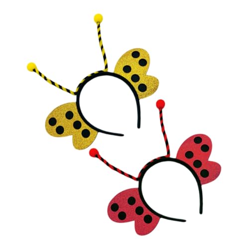 Alipis 2 Stück Teiliges Haarband Cartoon Insekten Kopfband mit Roter Schmetterling und Gelber Biene Niedliches Haarschmuck accessoire für Party Festival und Alltag von Alipis