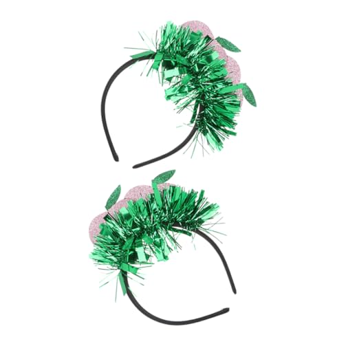 Alipis 2 Stück Teiliges Hawaii Stirnband mit Pfirsich Glänzendes Lametta Party Haarreif Tropisches Frucht Accessoire für Mädchen Bequemes Sommerurlaub Kostüm Zubehör von Alipis