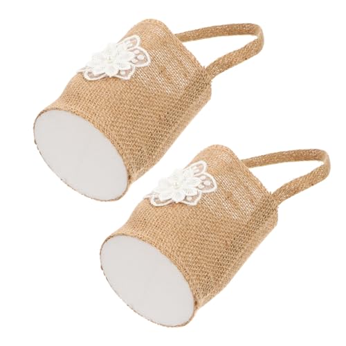 Alipis 2 Stück Teiliges Leinen Blumenkörbchen mit Henkel Tragbare Handgefertigte Hochzeit Streukörbchen für Blumen Blütenblätter Süßigkeiten Vielseitig für Hochzeit Bankett Alipis 2 Stück Teiliges Leinen Blumenkörbchen mit Henkel Tragbare Handgefertigte Hochzeit Streukörbchen für Blumen Blütenblätter Süßigkeiten Vielseitig für Hochzeit Bankett von Alipis