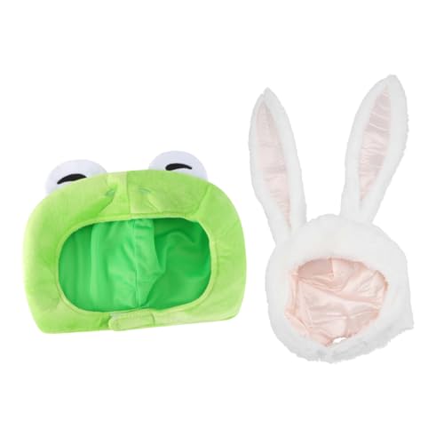 Alipis 2 Stück Teiliges Tierohrenmützen für Damen und Herren Lustige Kostümhüte mit Frosch und Kaninchenmotiv Weiche Bequeme Fotorequisiten für Parties und Alltag Einsetzbar Alipis 2 Stück Teiliges Tierohrenmützen für Damen und Herren Lustige Kostümhüte mit Frosch und Kaninchenmotiv Weiche Bequeme Fotorequisiten für Parties und Alltag Einsetzbar von Alipis