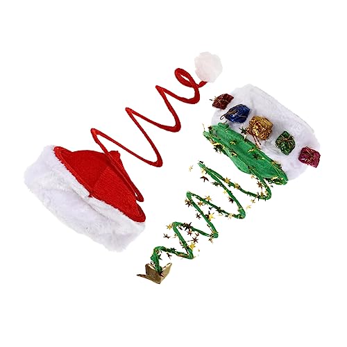 Alipis 2 Stück Teiliges Weihnachtsmützen für Erwachsene und Dekorative Xmas Partyhüte Einfache Handhabung Fröhliche Karnevalsaccessoires Stilvolle Nikolausmützen Zufällige Designs von Alipis
