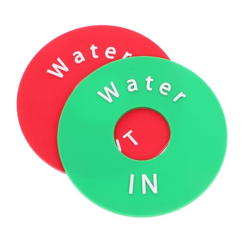 Alipis 2 Stück Ventiletikett Ventilwasserzeichen Anweisung Einlass Spezifikation des Wasserauslasses Wasserventilschild Wasserauslass-Tag Ventilschild-Etikett Plastik PVC von Alipis
