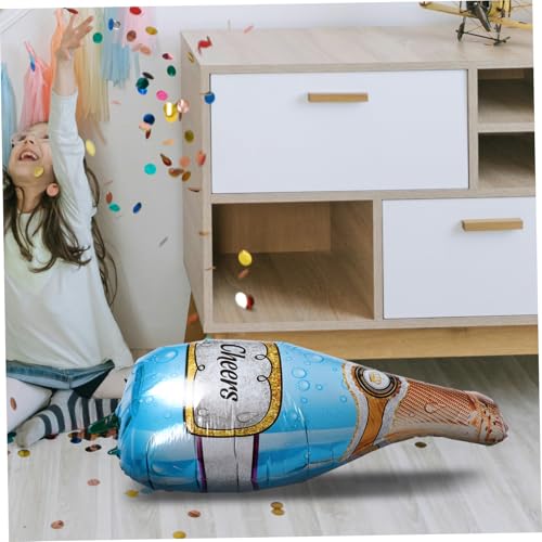 Alipis 2 Stück Weinflaschen Folienballons aus Aluminium Wiederverwendbare Geburtstagsdeko für Männer Lebendige Partydekoration für Zuhause Schule Hotel Großes Weinflaschen Design von Alipis