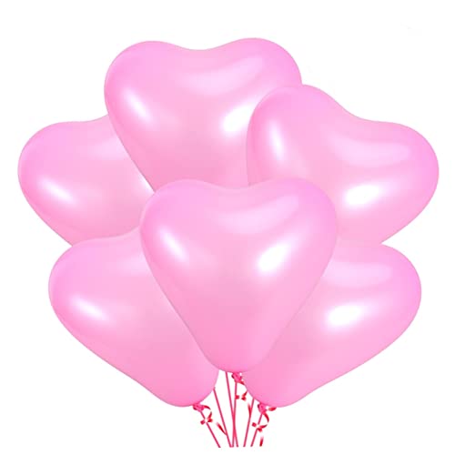 Alipis 20 Stück 10 Ballon in Herzform Rosa Luftballons Roter Ballon Latexballon Dekorativer Luftballon Hochzeitsdekoration Liebesballon Rote Herzballons Rosa Dekor Weinglas Herzförmig von Alipis