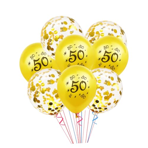 Alipis 20 Stück 12 50 Luftballons für Geburtstagsfeiern latex luftballons latex ballons Hochzeitsdekoration glitzernder Latexballon Zahlenballons Latexballons zum Geburtstag Pailletten von Alipis