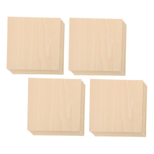 Alipis 20 Stück Holzbrettmodellmaterial Stöcke zum Basteln dünn Sperrholzplatte Gravurrohlinge leer Form Holzbretter zum Basteln unfertiges Holz Holzplatten hölzern Beige von Alipis