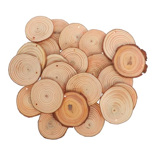 Alipis 20 Stück Teiliges Holzscheiben für Basteln Weihnachten Naturholzscheiben für Kindergarten Malprojekte und Rustikale Weihnachtsdekorationen von Alipis